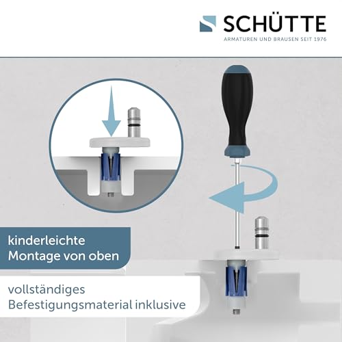SCHÜTTE WC-Sitz passend zu Villeroy & Boch Subway 1, Omnia Architectura, Architectura, mit Absenkautomatik made in EU, Abnehmbarer Klodeckel aus bruchsicherem Duroplast, Toilettendeckel bis 250kg