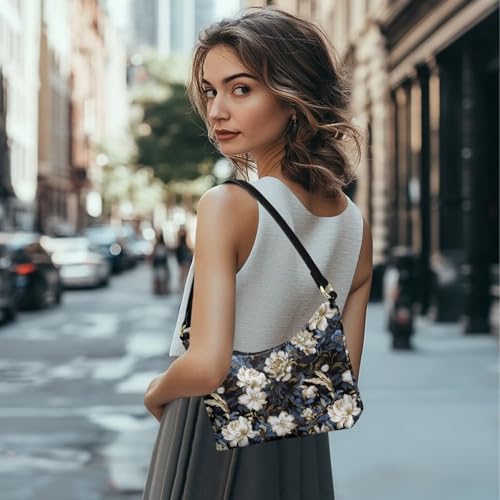Image of Handbag for Women Leather Underam Shoulder Bag with Zipper Fashion Work Purse Waterproof Travel Wallet