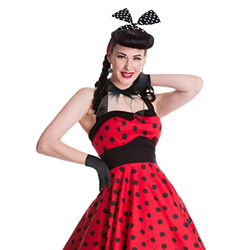 Dress With Neck Scarf 1950s Costume Set Rhinestone Cat Eye