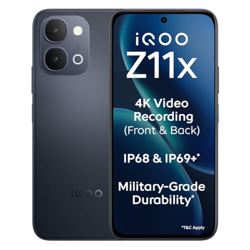 iQOO Z11x 5G (Titan Black, 8GB RAM, 256 GB Storage) | Dimensity 7...