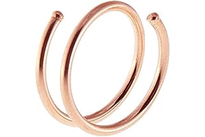 Nose Rings With Backs Double Hoop