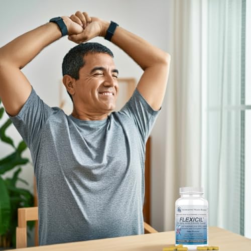 Image of Flexicil Advanced Joint Mobility & Support | Glucosamine, Chondroitin, MSM, Hyaluronic Acid, Turmeric, Boswellia | Broad-Spectrum Bio-Enhanced Ingredients | 120 Vege-Capsules | 30-Day Supply