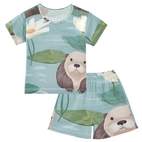 Summer Pajama Set Kids, Short Sleeve Sleepwear Nightwear