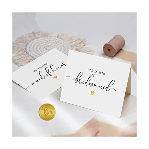 11 tarjetas de propuesta de dama de honor con sobre, 8 Will You Be My Bridesmaid, 2 Will You Be My Maid of Honor, 1 Will… - Imagen 5