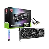 MSI Gaming X Slim GeForce RTX 4090 Graphics Card (PCIe 4.0, 24GB 384Bit GDRR6X, HDMI 2.1a, DP 1.4a, TRI FROZR 3), w/Anti-Sag RGB Holder, HDMI 2.1 Cable