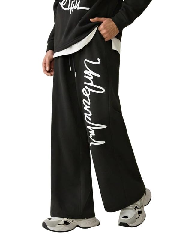 Stylish Black Oversize Fit Solid Men's Track Pant | Comfortable Lounge Pants for Men | Blended Cotton Casual Joggers Waist 28-34 Inch | BTT160_BLK-picture-39