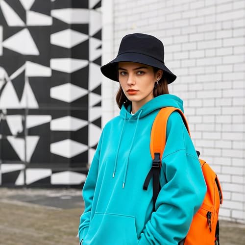 Image of Bucket Hats Bulk Solid Color DIY Blank Hat Bucket Hats for Men, Women and Adults