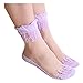 Produktbild SSLLH Frauen Schiere Transparente Spitze Stickerei Panel Crystal Fashion Sockchen,Nylon Netzstrümpfe Durchsichtig Gemusterte Socken,Sexy Transparent Fischnetz Durchsichtige Socken 1 Paar