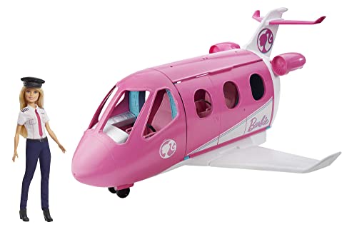 Barbie - Avión de tus Sueños, Avión de Juguete con Muñeca y Accesorios para Muñecas (Mattel GBJ33)