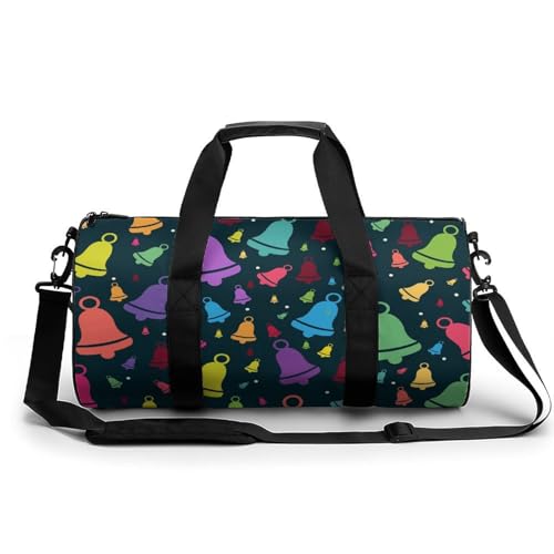 Sac de sport gym Cloches Colorées duffel bag de voyage 45cm pour camping et randonnée