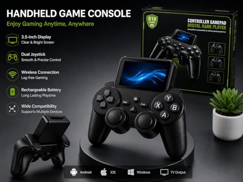 Image of Video Game for Kids , Handheld 400 in 1 Games for Kids - Game Box with TV Output & with Gaming Console - Rechargeable Video Game for Kids