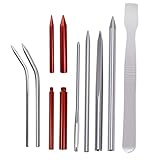 FID Paracordnadel aus Edelstahl, Schnürsenkel, in einem Samtbeutel für das Weben von Leder und Paracord-Armband