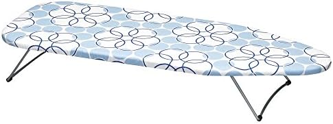 Household Essentials 122101 Small Tabletop Ironing Board with Folding Legs - Magic Rings Cover and Pad,Blue Rings