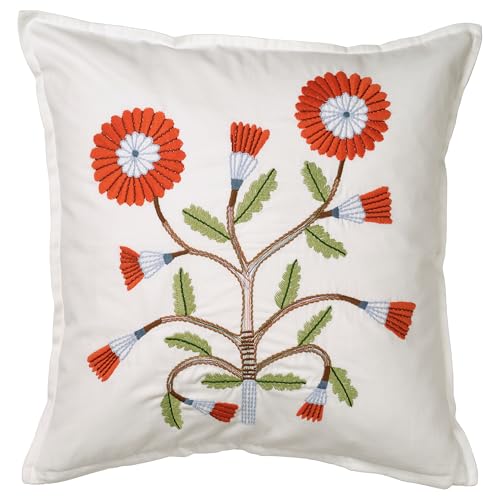 ProTuning FACELIOR Cushion cover, white/embroidery dark orange, 50x50 cm