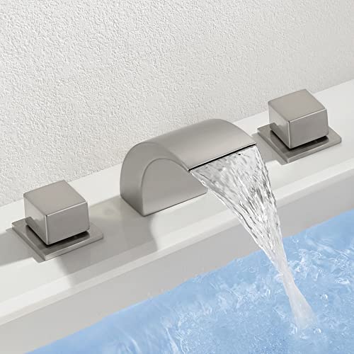 Robinet cascade de salle de bain pour lavabo à double poignée