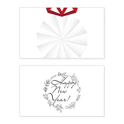 Tarjeta de felicitación de Navidad blanca para compartir tus deseos de Año Nuevo