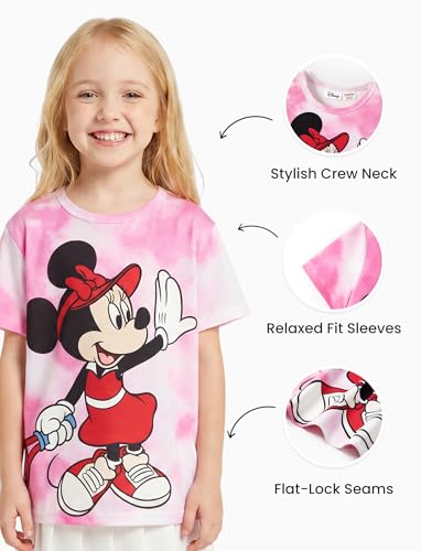 Image of Disney Princess Frozen Marvel Stitch Minnie Mickey Star Wars Girls /Boys Athletic Shirts UV Quick Dry Graphic T-Shirt 2-9 Year
