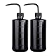 500 ml Kunststoff-Waschflasche, schwarze Labor-Quetschflasche mit schmaler Öffnung und Skalen-Etiketten, Spritzflasche für Pflanzenblumen, Sukkulenten, 2 Packungen