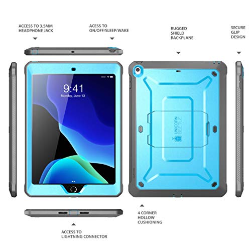 Image of SUPCASE Designed for iPad 10.2 2019 Case, [Unicorn Beetle Pro Series] with Built-in Screen Protector and Dual Layer Full Body Rugged Protective Case for iPad 10.2 Inch 2019, iPad 7th Generation (blue)
