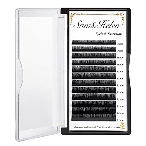 Eyelash Extensions 0.15mm C Curl Individual Eyelash Extension Supplies Mixed Tray Classic Lases | 8mm | 9mm | 10mm | 11mm | 12mm | 13mm | 14mm | 15mm (C Curl)