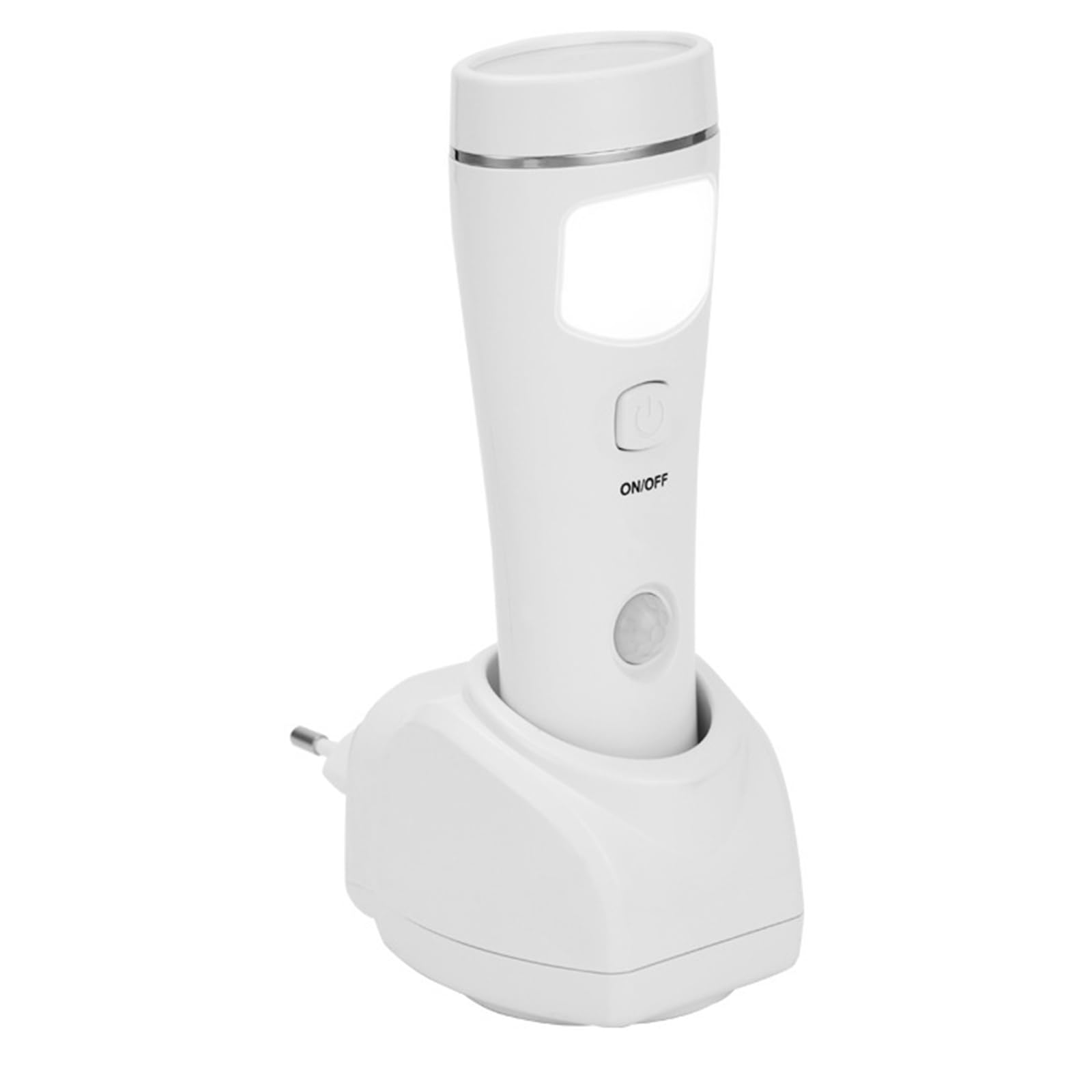 Sporgo White Night Light Socket: Led Night Light Socket, Motion Sensor, Removable Torch, Emergency Light, Power Failure For Hurricane Power Failure, Emergency Indoors