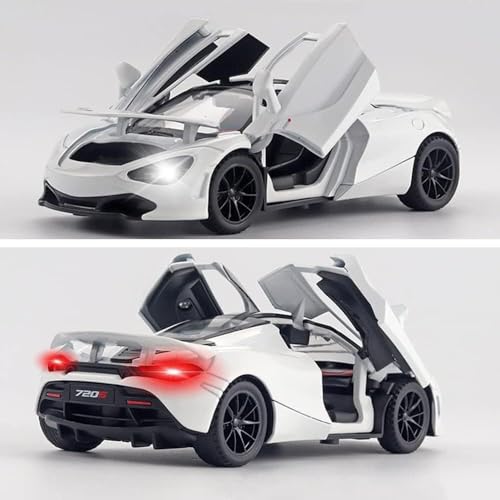 Image of 1:32 Maclaren 720s Sports Model Exclusive Alloy Diecast Pull Back Toy car with Openable Doors & Light Music Toys for Kids Boy Girl Gift (1:32 McLaren 720s -Random Color)