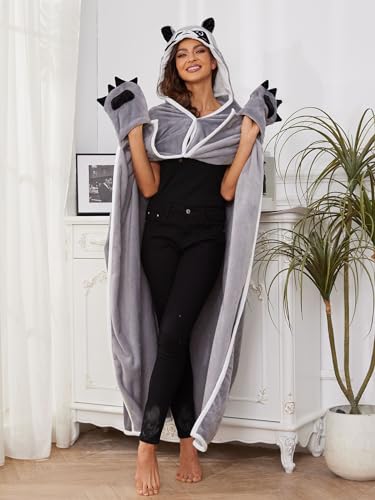 Wearable Hooded Blanket for Adults - Super Soft Warm Cozy Plush Flannel Fleece & Hoodie Throw Cloak Wrap - Gifts for Women - Image 3