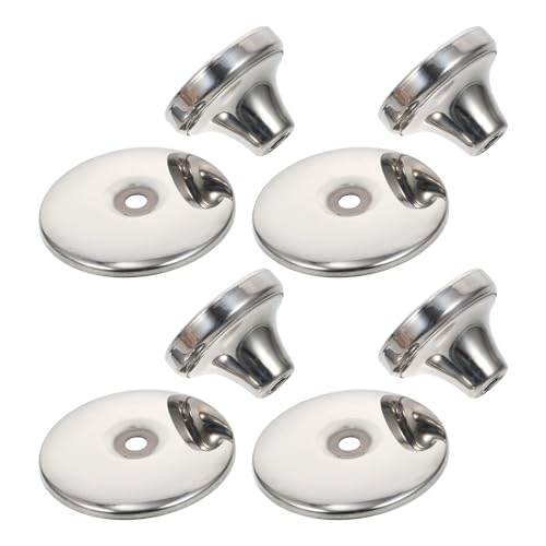 HYTROVE 4個 不錆鋼製万能鍋蓋取っ手 滑り止め構造で 設計 フライパンや蒸し器対応 キッチン用品用実用的アクセサリー