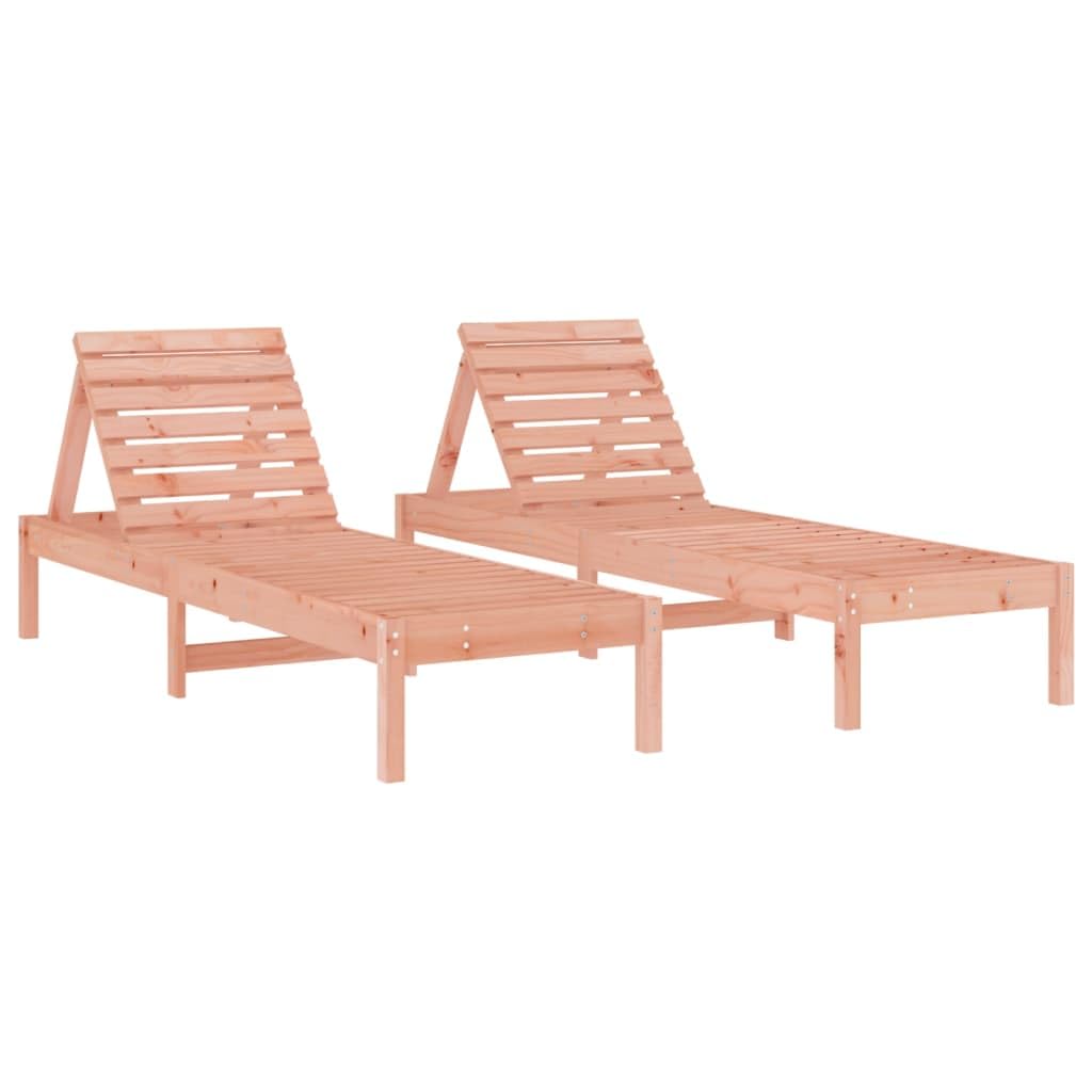 vidaXL Tumbonas 2 uds, Sillones con Respaldos Ajustables, Tumbonas de Listones, Asientos para Piscina Jardín Patio, Madera Maciza de Douglas