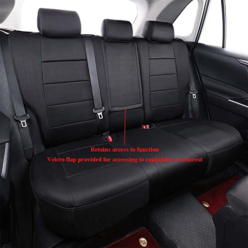 Image of EKR Rav4 Seat Covers Custom Fit for Toyota Rav4 (Only Hybrid) 2019-2025 LE,XLE,XLE Premium,Limited,Woodland Edition,Car Seat Cover Full Set for SUV,Neoprene(Black)