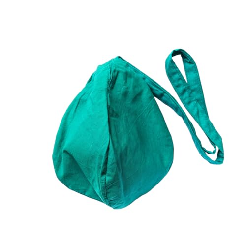 Image of Pure Cotton Chanting Bag or Gomukhi Japa Mala Bag or Cotton Bead Bag with Sakshi Mala Counter (Green)