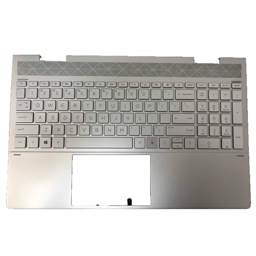 Laptop PalmRest&Keyboard for HP Envy X360 15-ED0000 15-ED1000 15M-ED0000 15M-ED1000 15T-ED000 15T-ED100 L93227-001 with Backlit DSC Version United States US Silver