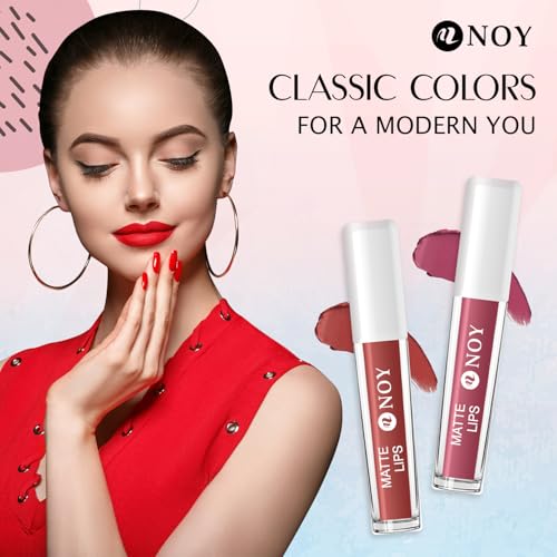 Image of NOY Saloon Secrets Result Shades Of Western 100% Smudgeproof Nude Matte Magic Lip Colors Set 4 Nude, Nude Pink, Tan Nude, Mauve Nude