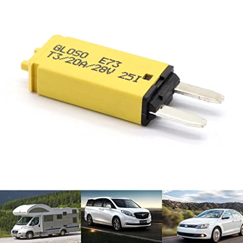 Disyuntor de circuito 12V-24V rearmable manual con fusible pequeño 20A automoción 6