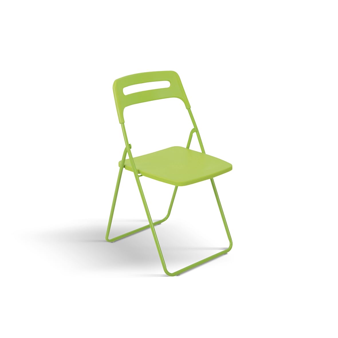 PAZZO DESIGN Sedia Pieghevole Peter, Set Da 6 Sedie, Verde, Sedie Polipropilene, Sedia Cucina, Sedia Sala Da Pranzo, Struttura Metallo - id_2079