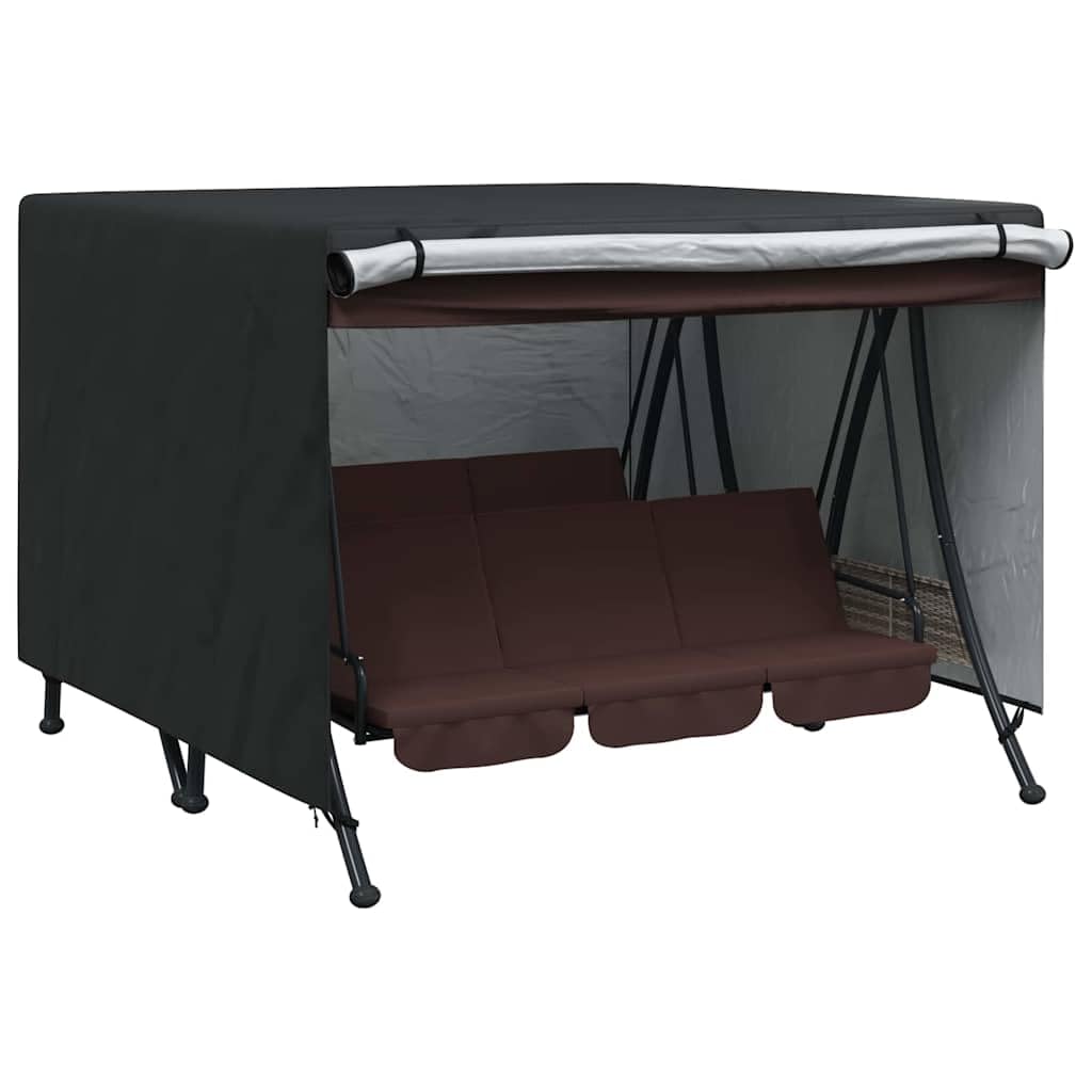Housse pour balancelle d'extérieur en tissu Oxford 420D et résistante aux UV 250 x 250 x 160 cm, protection contre pluie, soleil, poussière pour jardin, terrasse, balcon