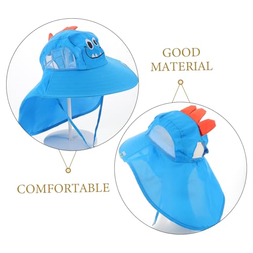 Sun Hat for Boy Girl Adjustable Wide Brim Beach Cap with Neck Flap Breathable Boy Girl Sun Hat for Boys and Girls Cute Uv Shielding Design3