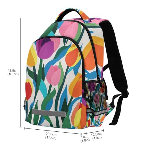 KLL Colorful Flower Beautiful Designed state bags kids backpack with chest clip book bags for boy mochilas para ni?as de 10 a?os3