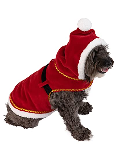 Lazy One Santa Dog Costume, Dog Halloween Costumes, Warm Fleece, Easy-to-Fasten Costumes for Dogs