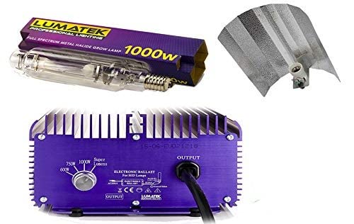 Lumatek HPS & MH Light Kits - 250W - 400W - 600W - 1000W 240V & 600W 400V (Kit1000W - Ballast 1000W 240V+ Bulb 1000MH +Shade)