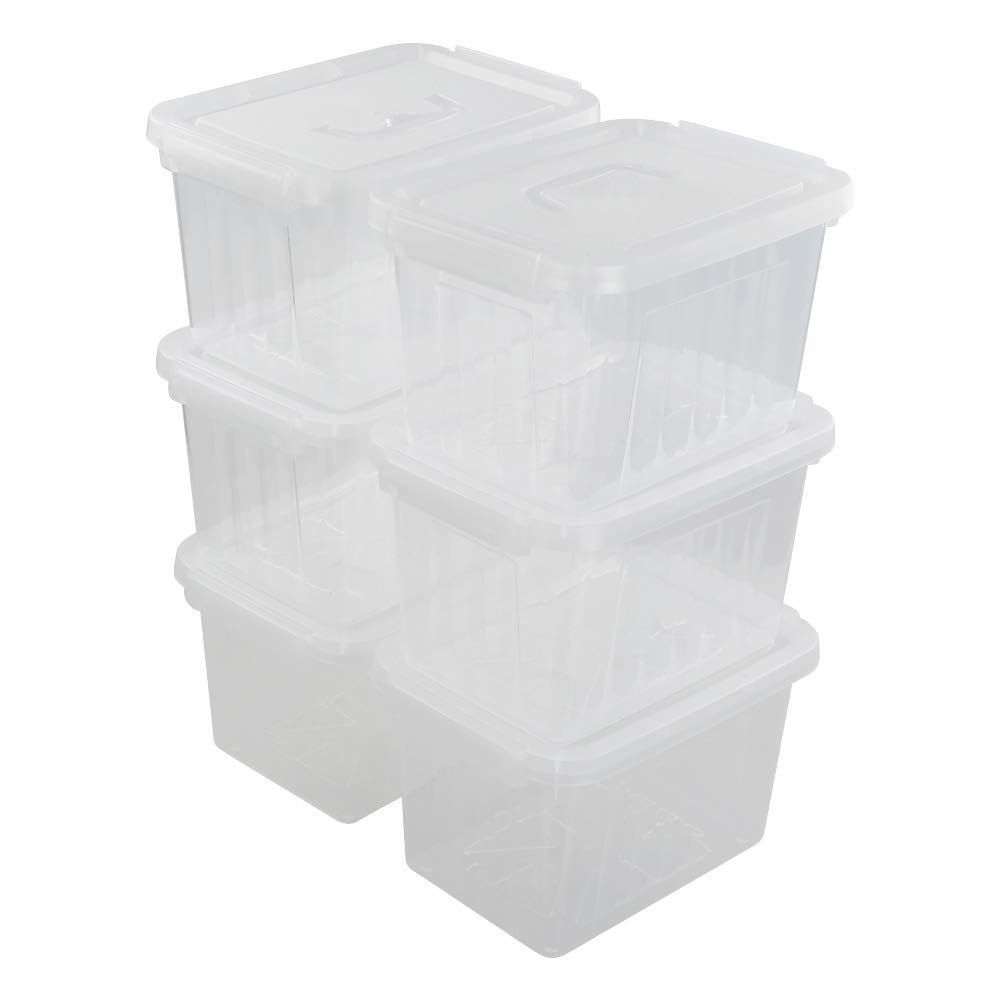 Saedy Plastic Reusable Food Storage Container with Lid, Clear Freezer Containers (20 Pack&25 oz)