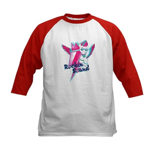 CafePress Zipp Rockin Sound Baseball Jersey Kids Cotton Baseball Jersey, 3/4 Raglan Sleeve Shirt Red/White