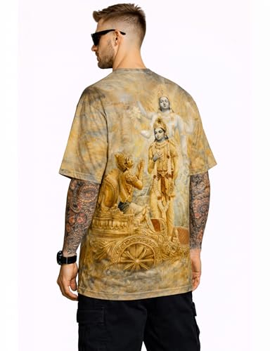 Image of STAND OUT All Over Printed Shiva, Krishna, Hanuman, Kali, Ram and Ravana, Ramayan, Bagavath Githa, Buddha Religious, Spiritual, Hindu Gods T-Shirts