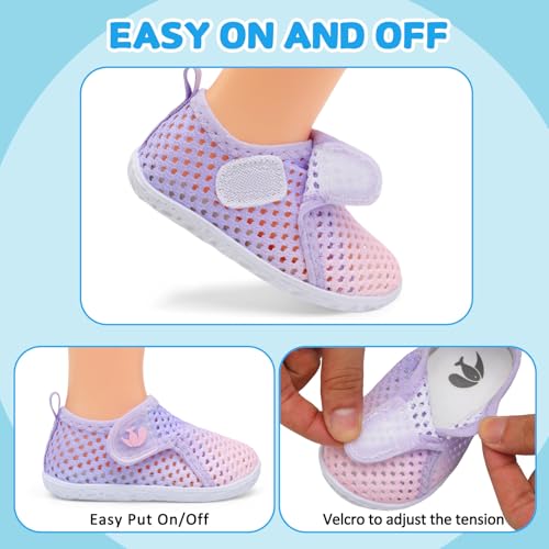 Image of FEETCITY Boys Girls Water Shoes Kids Aqua Socks Quick Dry Barefoot for Beach Swimming Pool