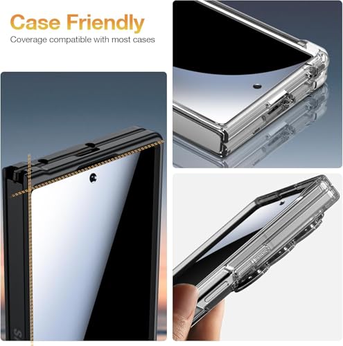 Image of Xynity Ultra Privacy Tempered Glass for Samsung Galaxy Z Fold 4 /5 (2 Pack) | Anti Spy Screen Protector | Premium Edge-to-Edge Coverage | Military Grade Anti-Scratch Protection | Easy Installation Kit