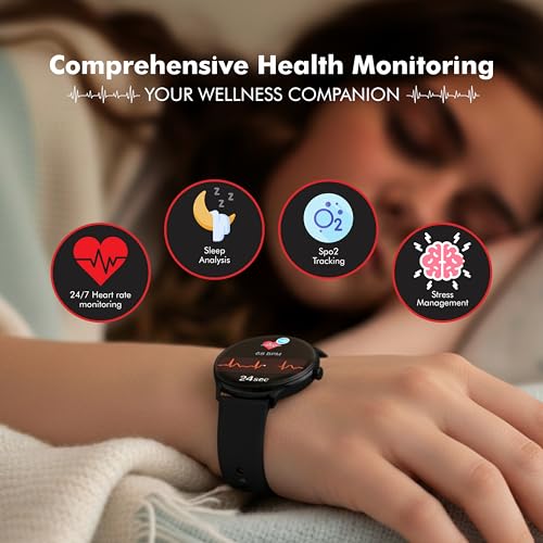 Image of Nervfit ACTIV Pro Smart Watch 1.39'' TrueColor+ LED Display, Bluetooth Calls, Heart Rate, SpO2, BP, Calorie, Step Count, Camera & Music Control