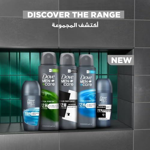 Image of Dove Men+Care Invisible Dry Spray Antiperspirant Deodorant, Up To 72 Hrs Protection From Sweat & Odour, Instantly Dry Soothes & Moisturises Skin, Long-Lasting Subtle Scent, 150Ml.