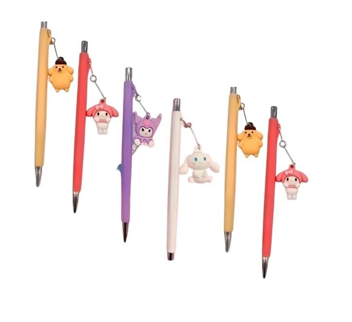 Image of ECLET Cute Kawaii Cartoon (Fruits, Flowers & carton character) Theme 0.5mm pencil Smooth Writing Kawaii pencil Pack best Holi Day Gift For Girlfriend & Wife PACK OF 6