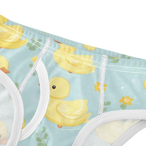 Wusikd Cute Duck Boys' Underwear Cotton Flowers Boys Briefs Soft Toddler Underwear 2T4