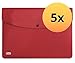 Produktbild ELBA Urban Brieftaschen A4, aus Kunststoff, blickdicht, rot, 5er Pack